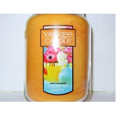 Yankee Candle "COLOR ME HAPPY" ~ Large 22 oz .~ TAN LABEL~ NEW   113202718838